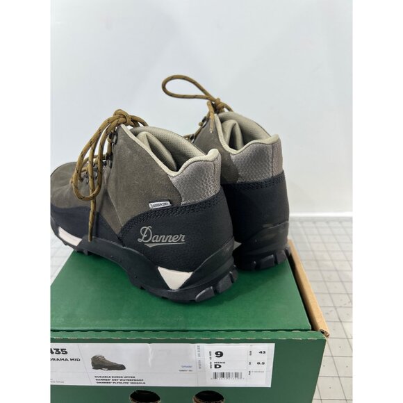 Danner Panorama Mid Hiking Boots Men’s Sz. 9 Black Olive Waterproof Lightweight - Picture 7 of 12